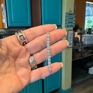 #263 3 ctw Moissanite bolo slider bracelet